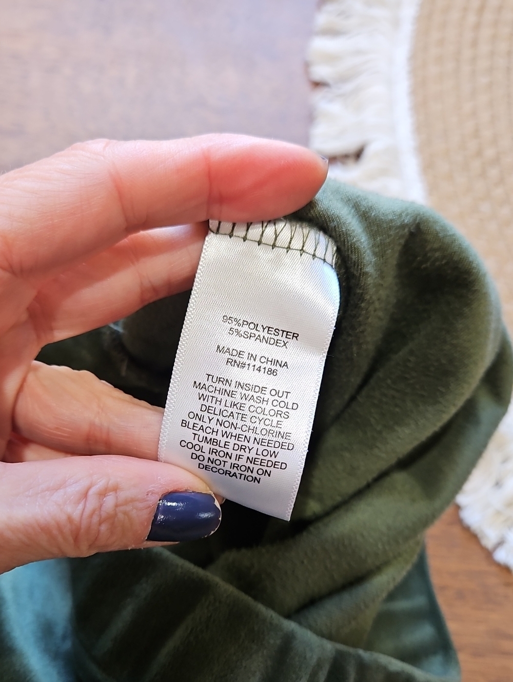 Juicy Couture Olive Green Velour Leggings with Crest - Picture 6 of 12